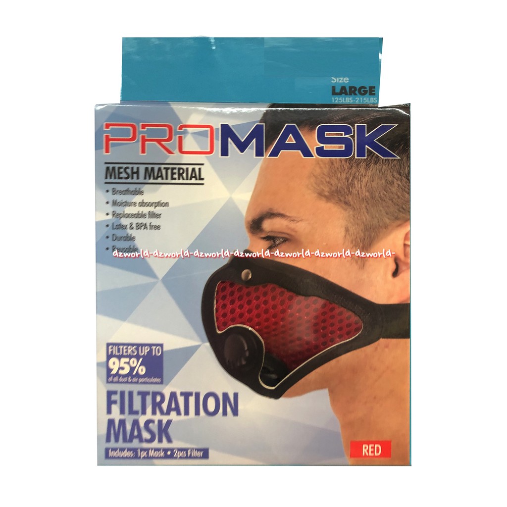 Promask Mesh Material 95% Filtration Masker Saat Berkendara Dimotor