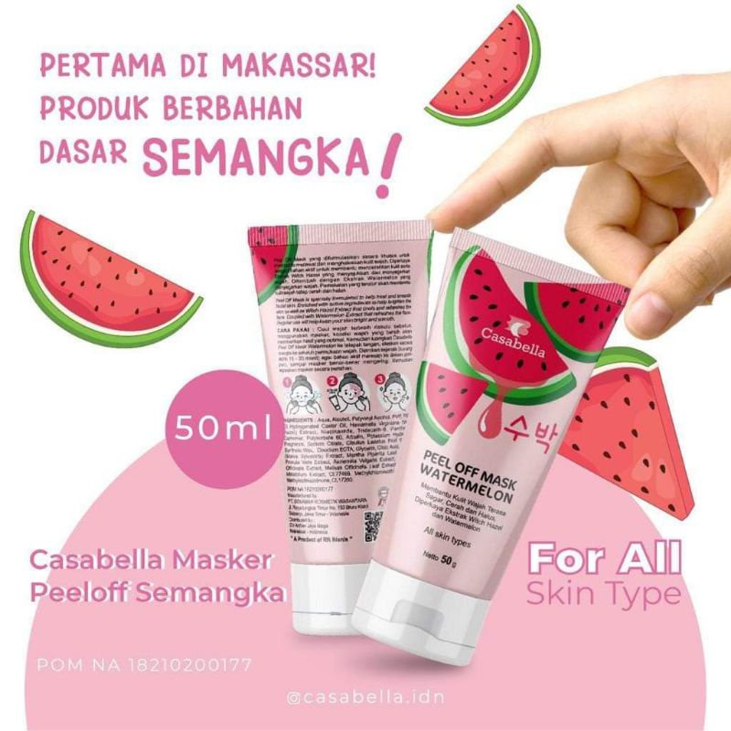 Peel of mask Casabella/masker semangka casabella