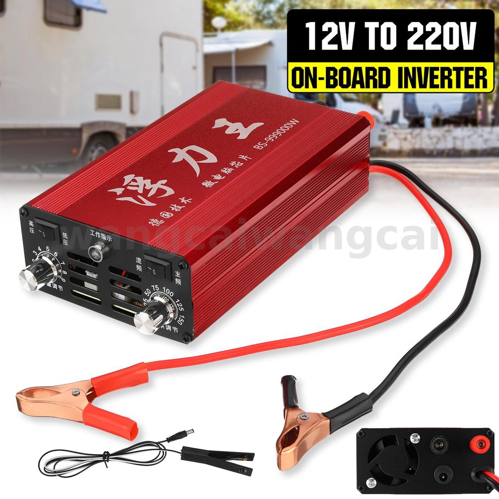 999000W 12V ke 220V on-board inverter digital display