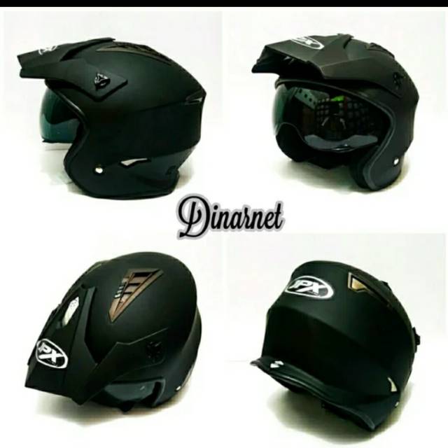 Jual Helm Cross Jpx semi cross SNI Trail Supercross black terlaris