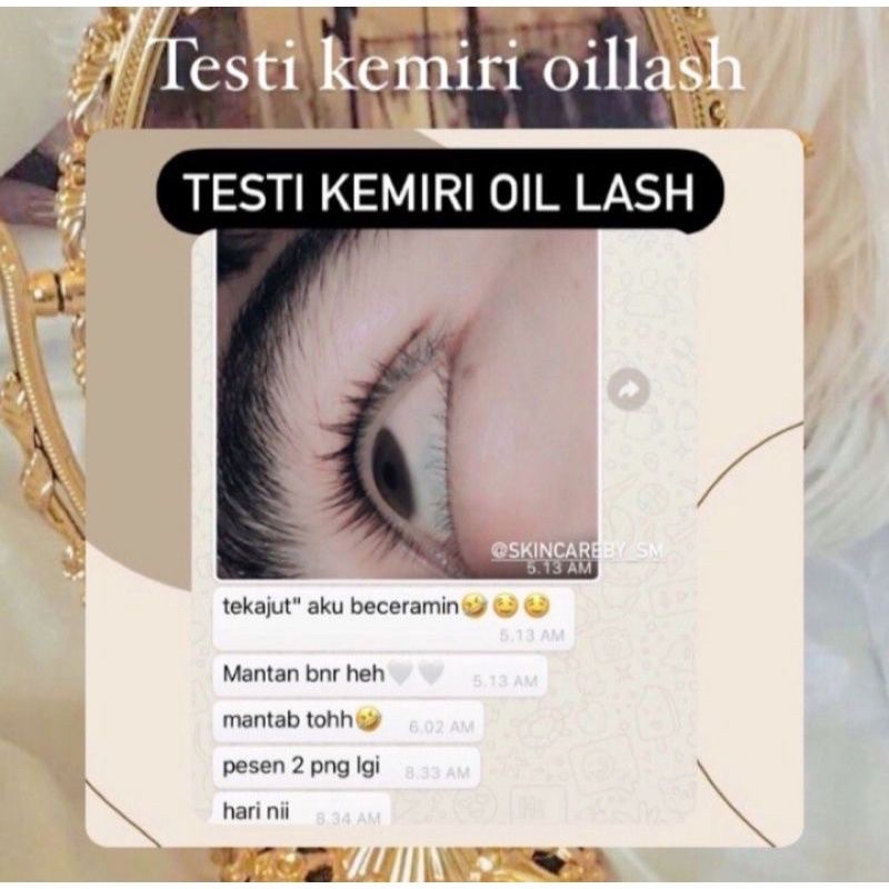 [ READY STOCK ] KEMIRI OIL LASH | SERUM PELEBAT ALIS DAN BULU MATA | MINYAK KEMIRI ASLI