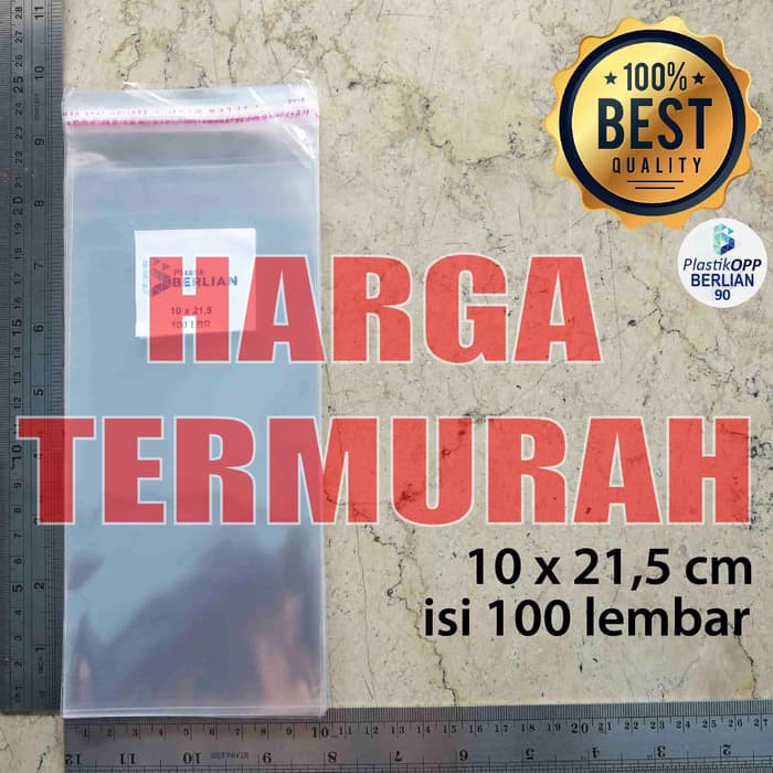 

Dijual Plastik OPP 10X21,5CM KW2 100LBR Lem atau Seal e disigrosir