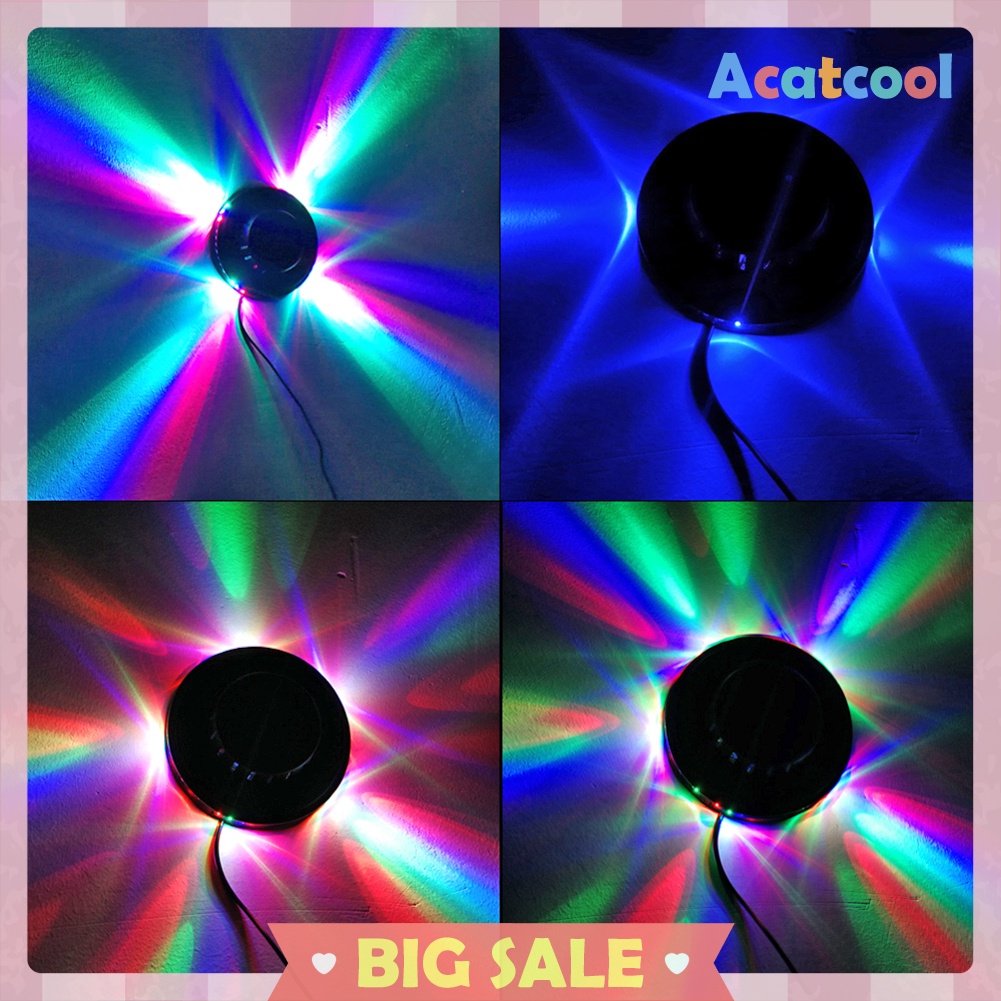 5W USB RGB Sound Activated Rotating Disco Lights LED Ball Party Stage Lamp