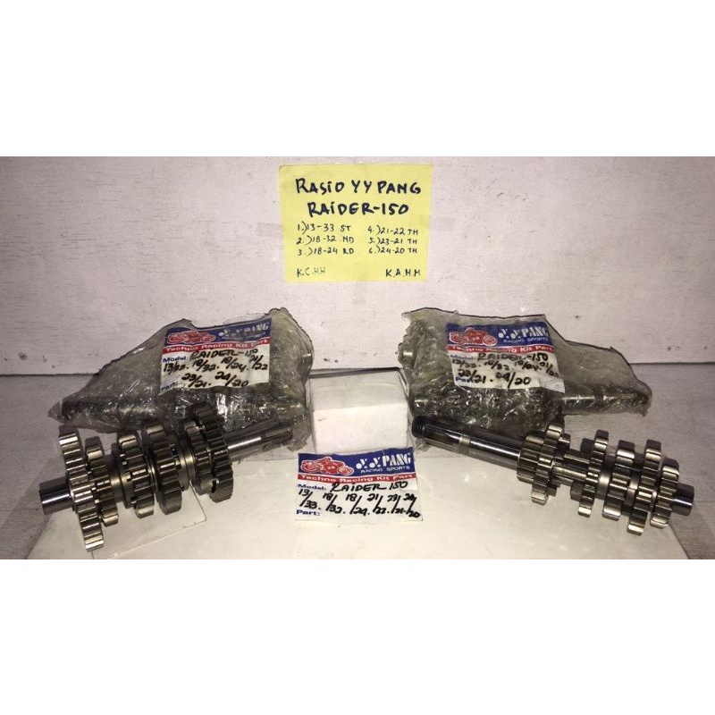 Rasio/Ratio YY-Pang Jupiter Z/SP-110, Y110 / Force 1 ZR, Raider/Satria FU 150