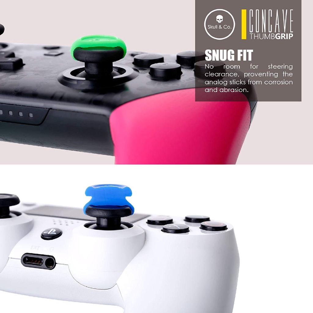 Skull &amp; Co. Thumb Grip 6 Set for Nintendo Switch Pro Controller &amp; PS4 / Slim / Pro Controller