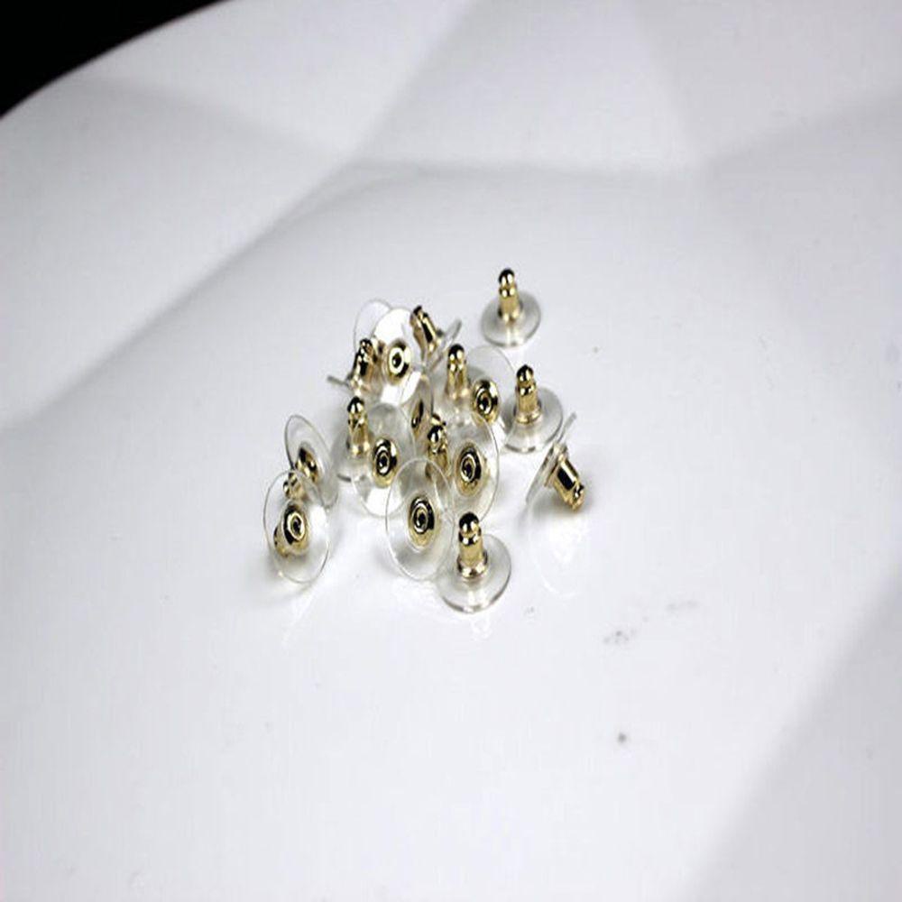 Stoppers Anting Belakang Agustinina Membuat Perhiasan 50pcs/lot Aksesoris Fashion Karet Bening Stopper Plug