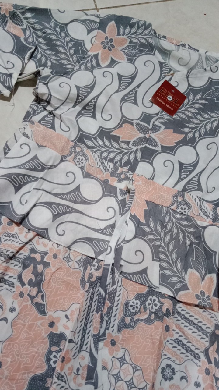 Tey-17 Batik Wanita Asj Sa Hrb026 Kenongo Kemeja Tosca Pendek