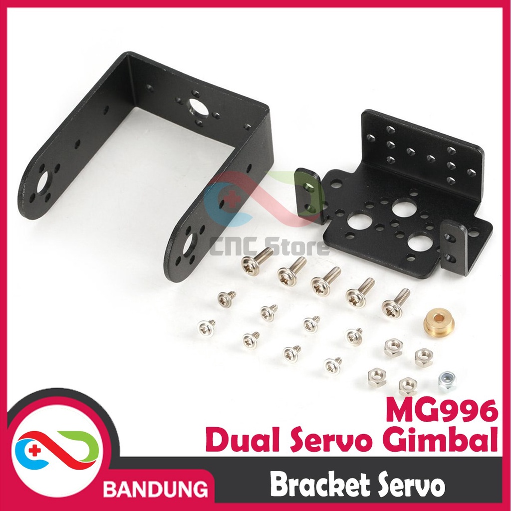 BRACKET SERVO MG995 MG996 DUAL SERVO GIMBAL ROBOT STEERING GEAR