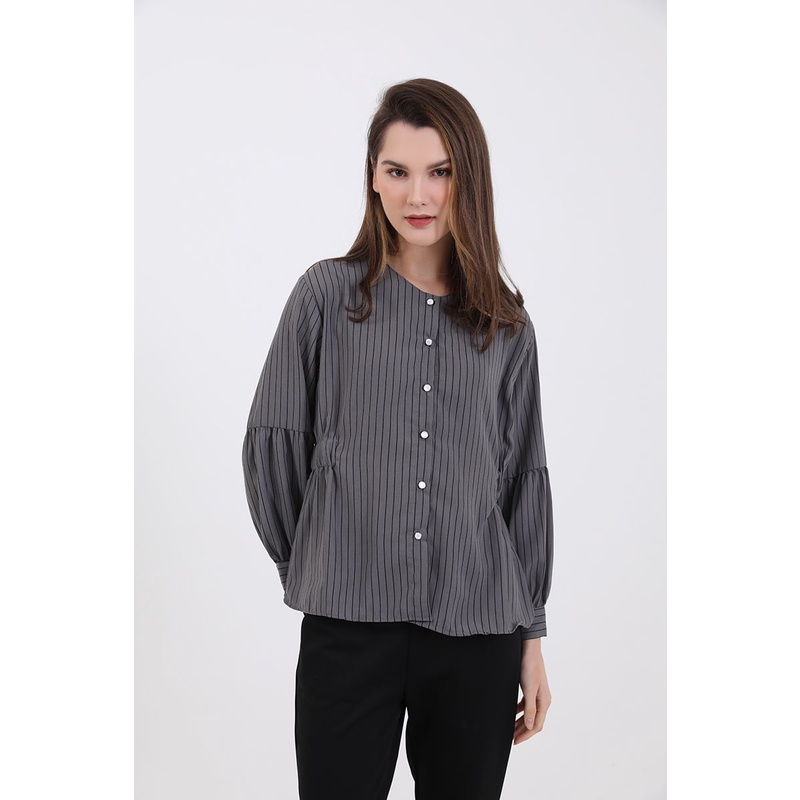 Berrybenka - Atasan Blouse Wanita Sophie Murila Puff Blouse-7