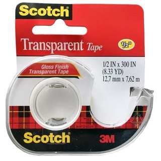 SCOTCH TRANSPARENT TAPE 144SS 1/2 INCH / 3M