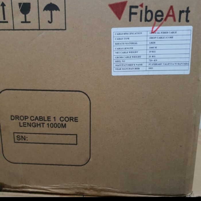 Dropcore 1 Core 3 Seling Fiber Kabel Optic 1km - spectra