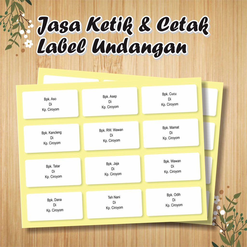 

Cetak Stiker Label 103 Polos Print Label Nama Undangan