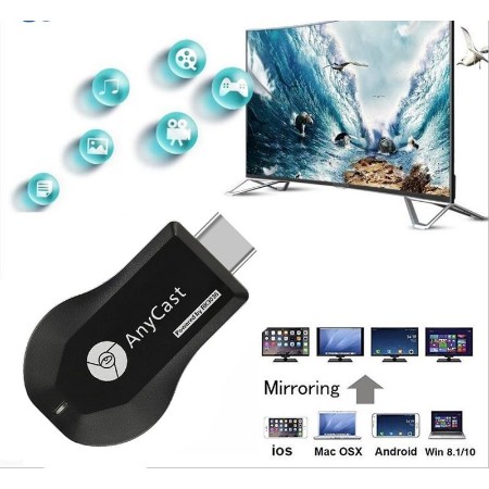 M12 PLUS ANYCAST Hdmi Dongle Wireless / WiFi Display mirroring layar hp / laptop / proyektor / tv