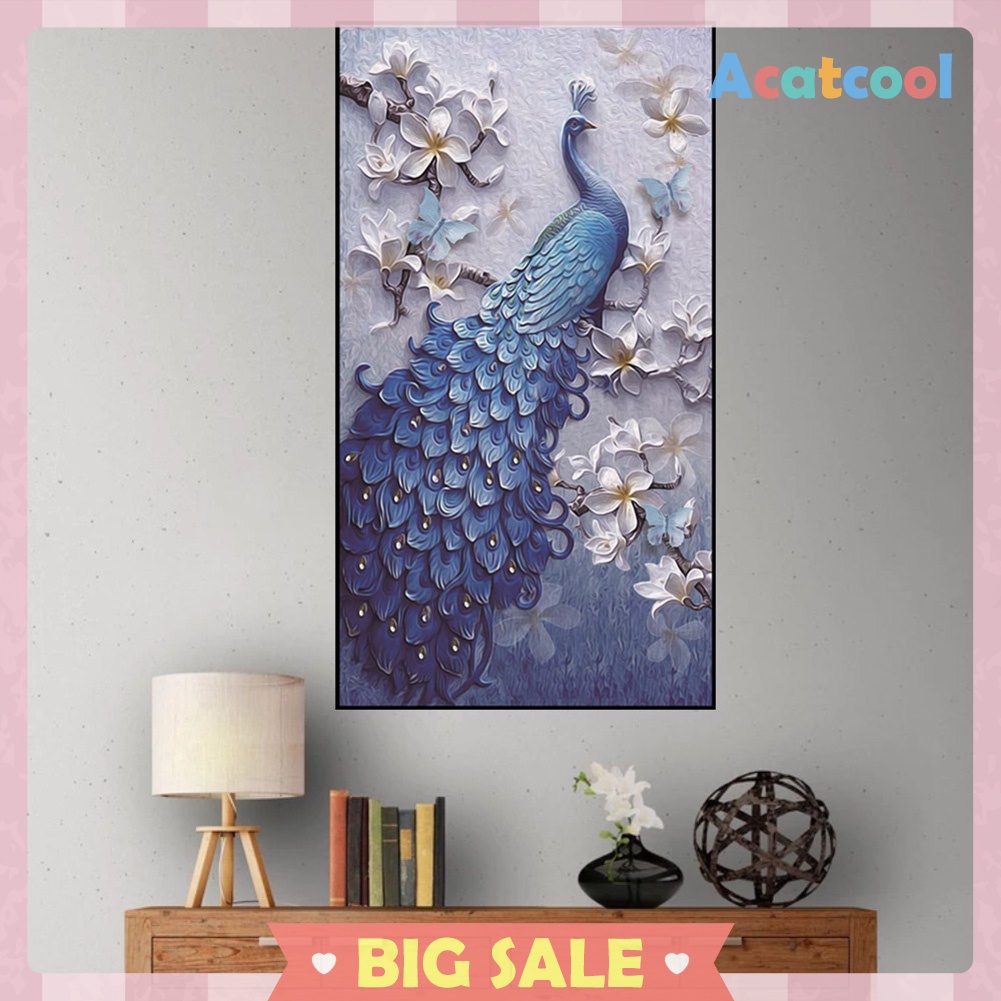 5D DIY Animal Peacock Embroidery Diamond Painting Rhinestones Cross Stitch