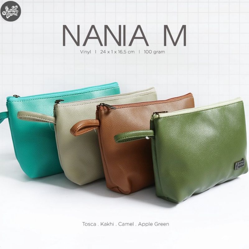 Dompet Pouch Nania Size M Rumah Warna