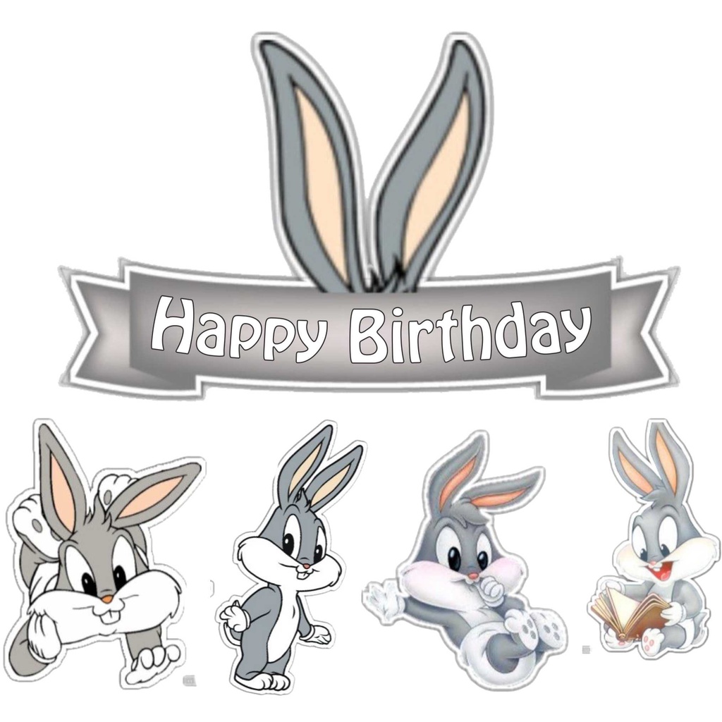 

TOPPER CAKE CUSTOM TOPPER ULANG TAHUN / HIASAN KUE BUGS BUNNY