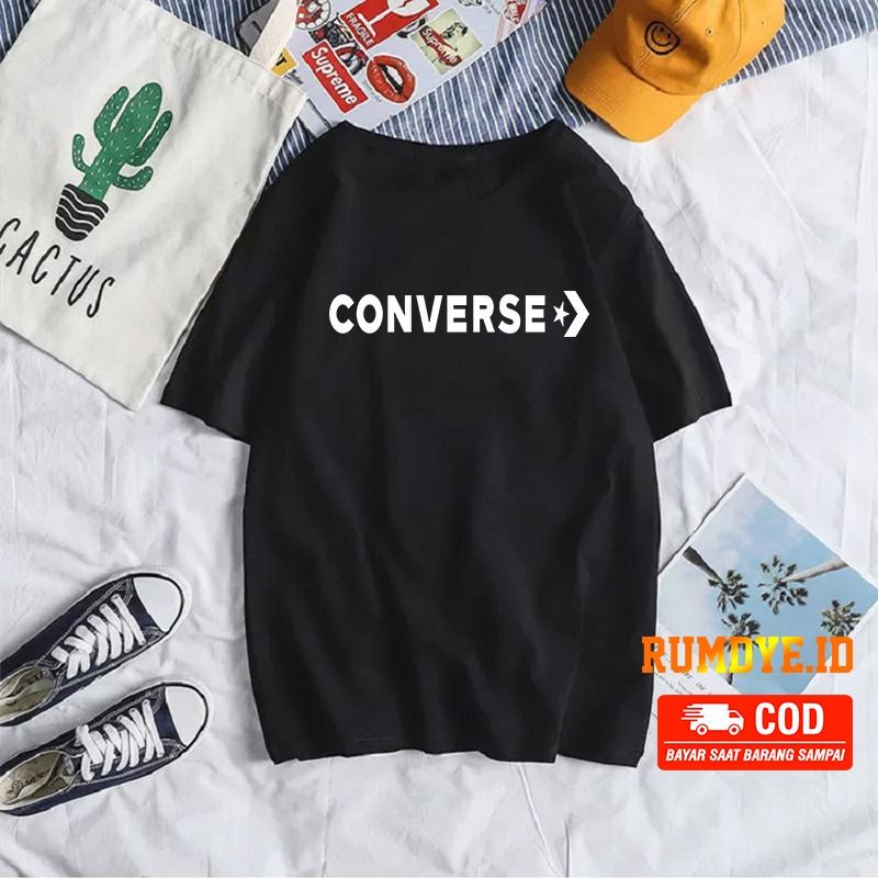 Kaos Pria dan Wanita CONVERSE Cotton 30s