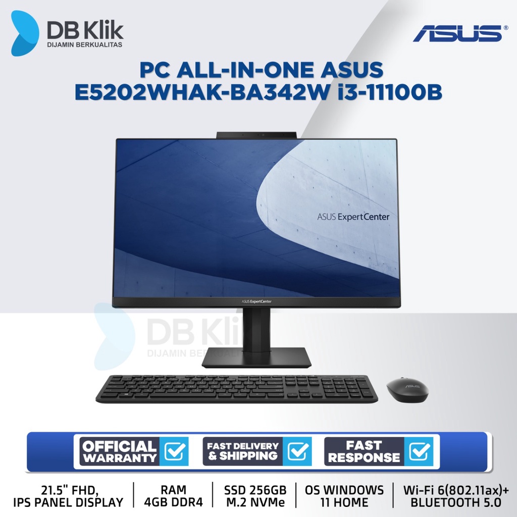 PC AIO ASUS E5202WHAK-BA342W i3-11100B 4GB SSD 256GB NoDVD WIN11 21.5&quot;