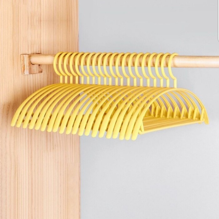 

Gantungan Baju Anti Slip Hanger Set Plastik Isi 5pcs 41x19cm - Kuning