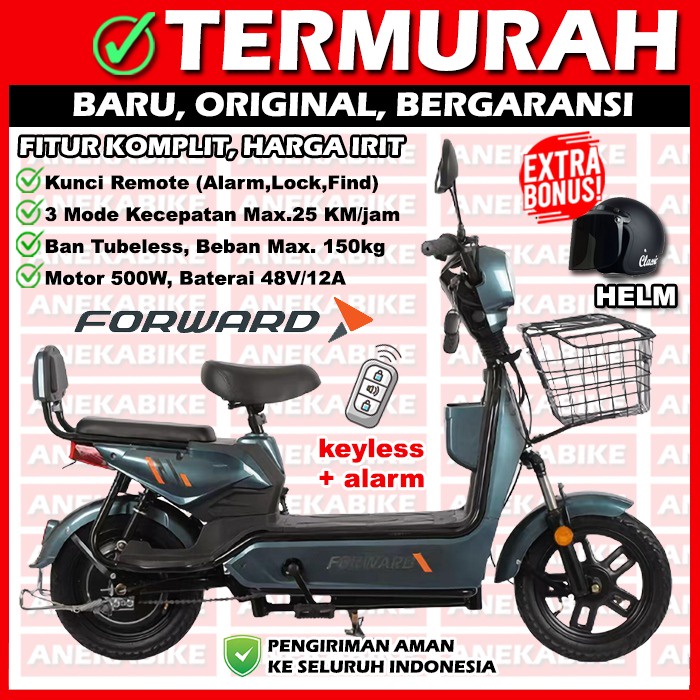 New Sepeda Listrik Selis Forward Garansi Bonus Helm, Sepeda Listrik Murah, Sepeda E-Bike 500 Watt