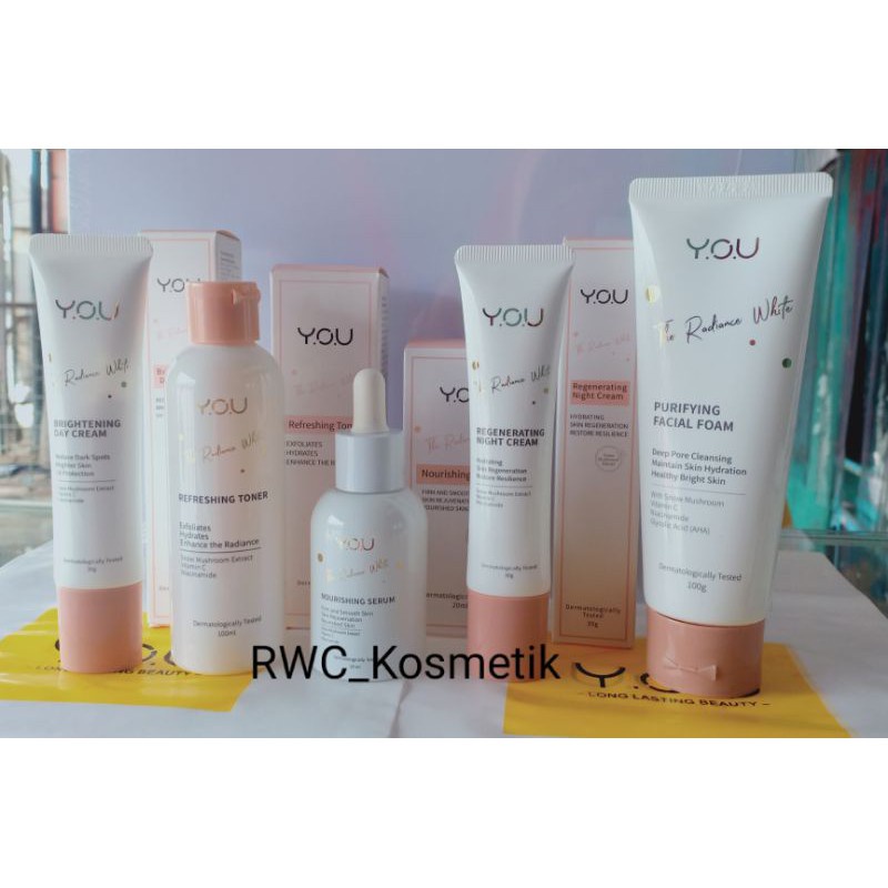 The Radiance White Series Facial Foam Nourishing Serum Advanced Day Cream Active Night Gel Y.O.U