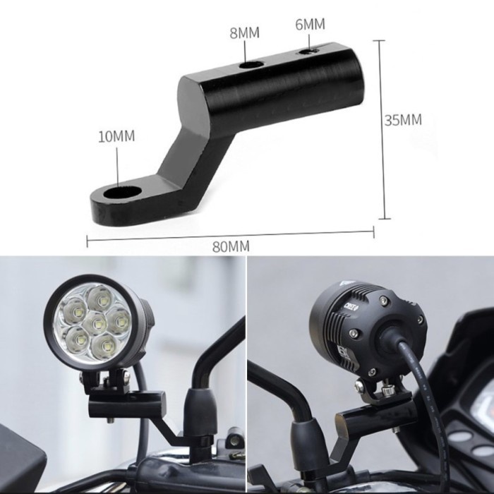 [ABIL JAYA PERKASA] BRACKET DUDUKAN LAMPU MOTOR BRACKET HOLDER HP SPION EXTENSION BRACKET