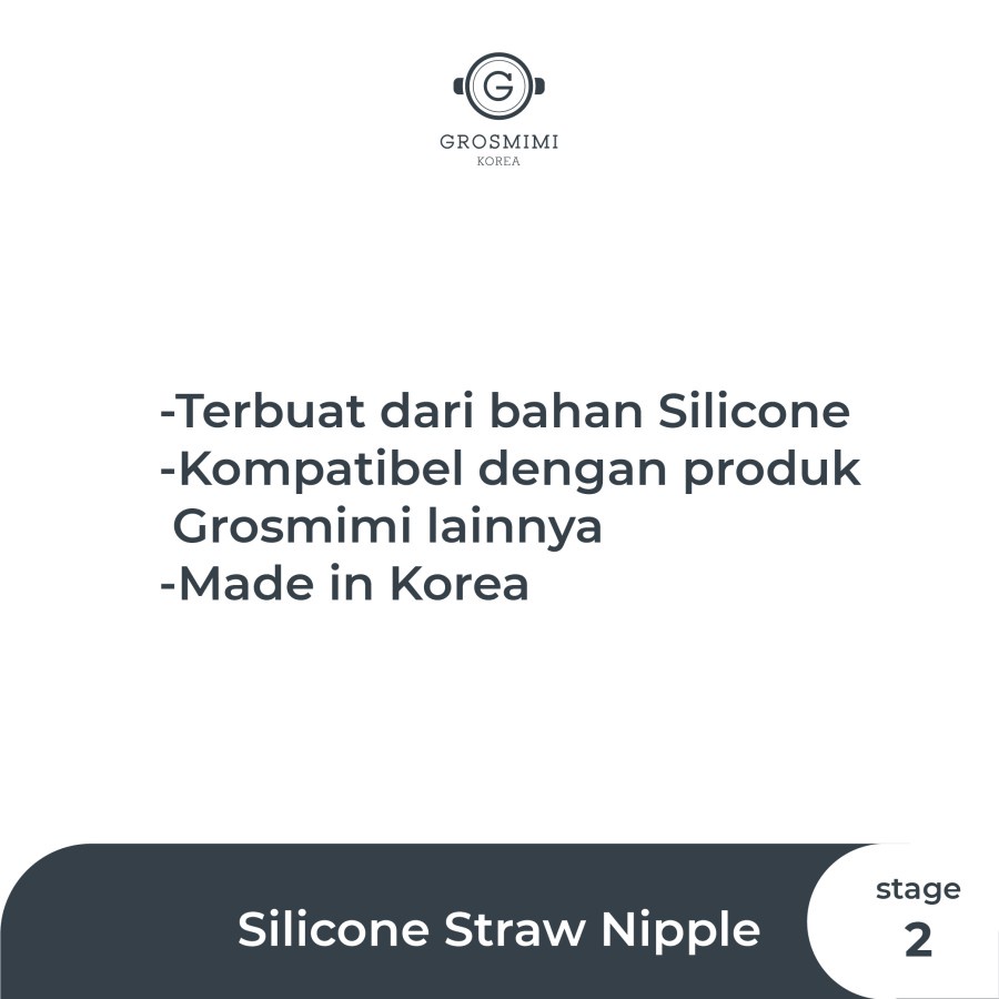 Grosmimi Silicone Straw Nipple 4Pcs