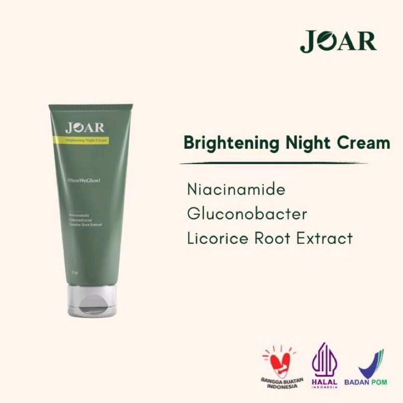 Joar Skincare Brightening Night Cream & Joar Skincare Brightening Day Cream