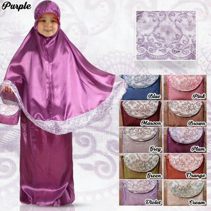 ORIGINAL mukena parasut anak renda batik TERBARU