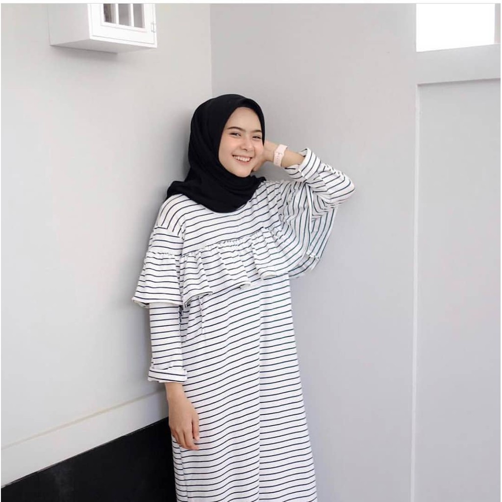 SF Inka Stripe  Original Koleksi Terbaru Termurah Baju Wanita Lucu Kekinian Modis Modern Casual