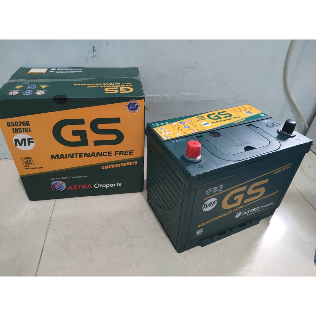 Aki Mobil GS MF ASTRA NS70 Aki Kering 12V / 65Ah maintenance free