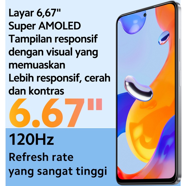 Xiaomi Redmi Note 11 Pro (8GB+128GB) Helio G96 Helio G96 108MP AI Quad Kamera Garansi Resmi