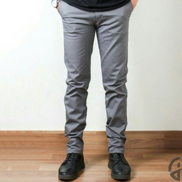 Celana Chino Pria/ Celana Original Distro / Setara Erigo Chino  Pants Jacob Dark Grey