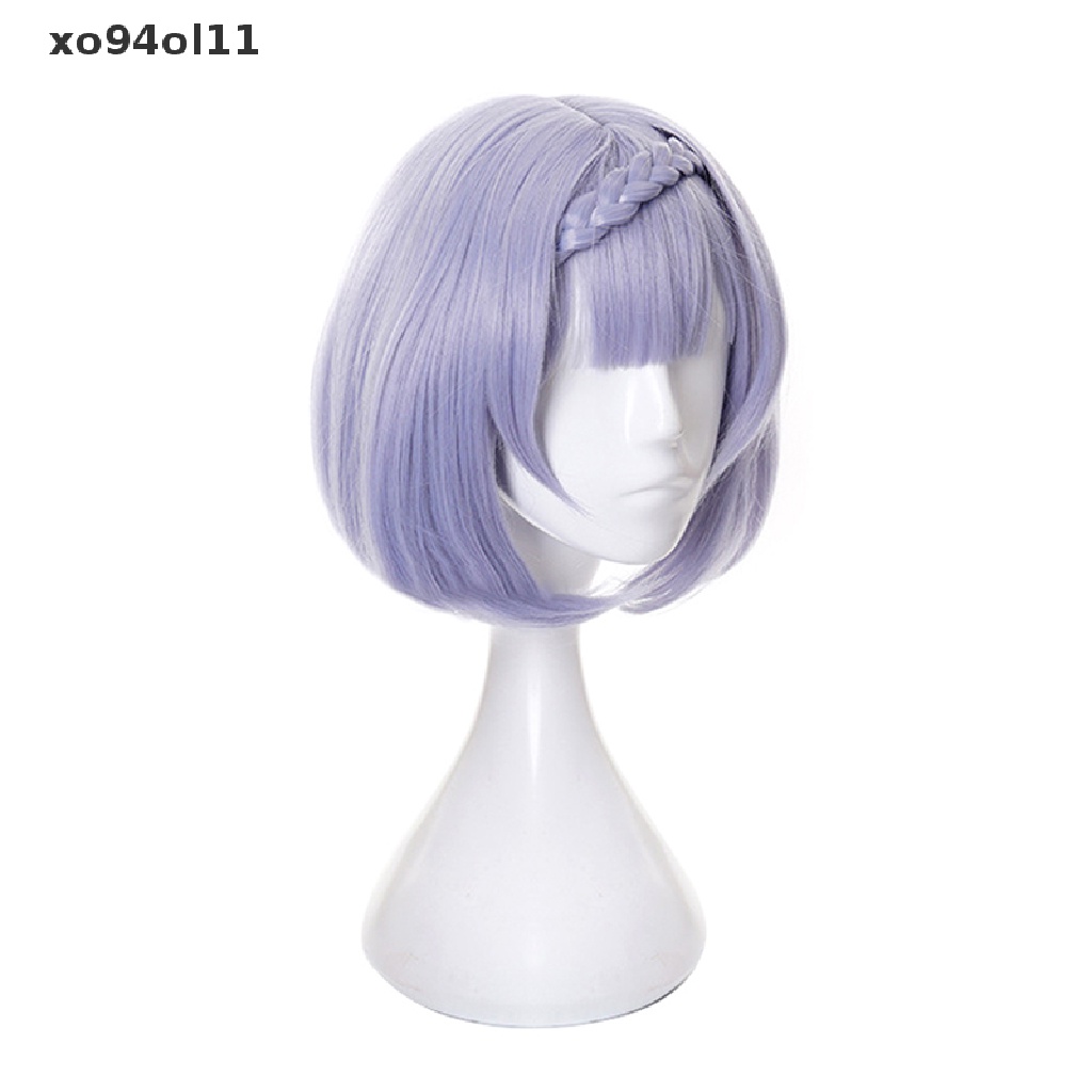 Wig Rambut Pendek Warna Ungu Muda Untuk Cosplay