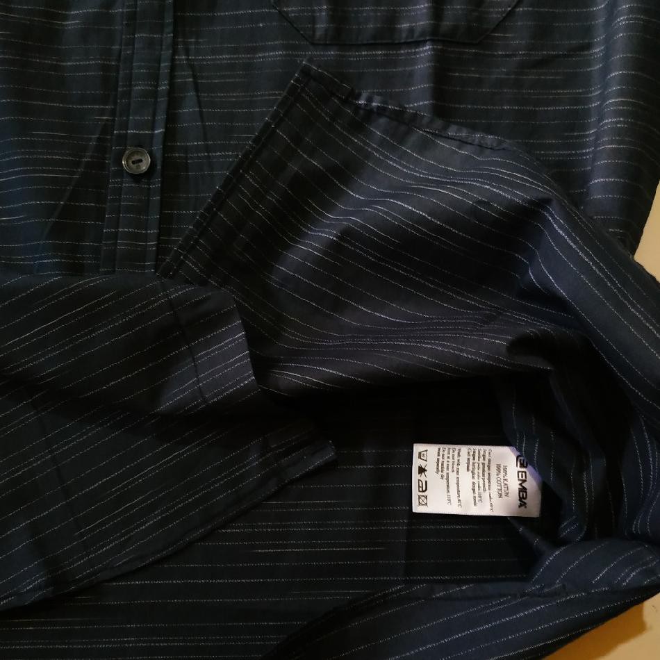Terbaru.. KEMEJA PRIA EMBA CLASSIC ORIGINAL HITAM SHE