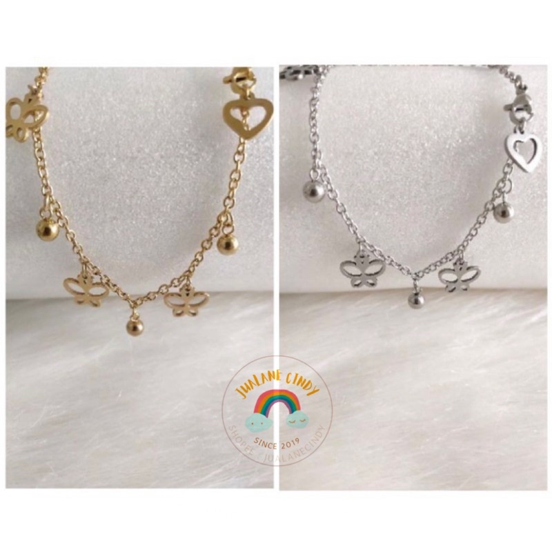 gelang titanium anti karat / gelang titanium emas / gelang titanium silver