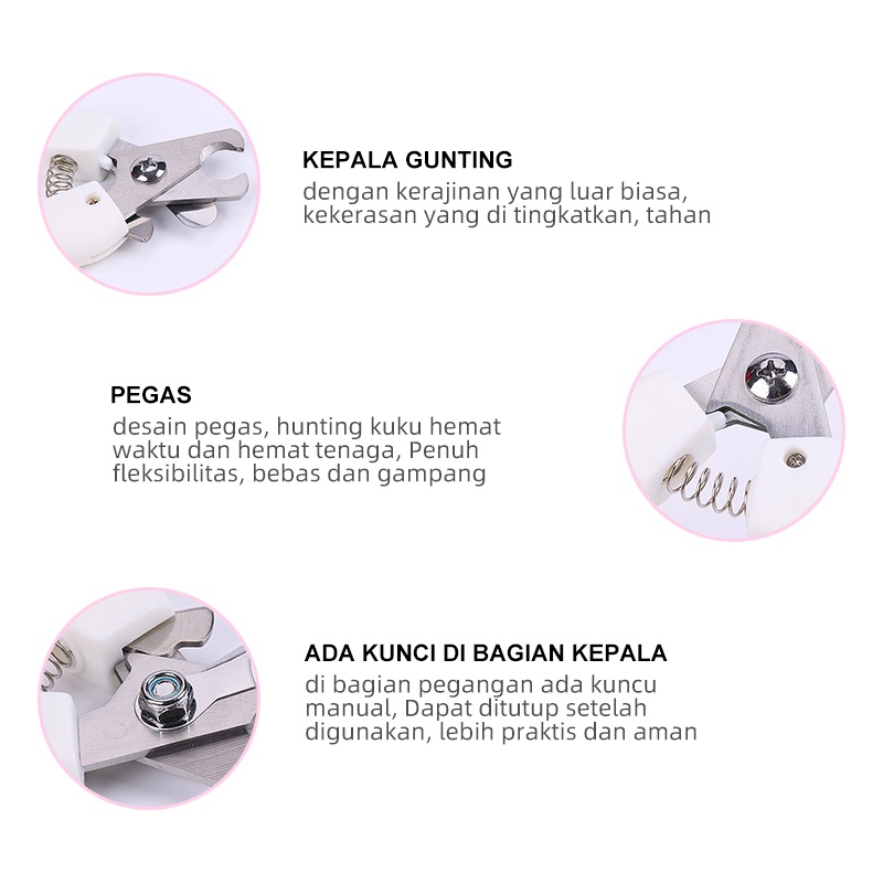 Gunting Kuku Kucing Anjing / Hadiah gratis Potong Kuku Kucing Pet Nail Clipper set Alat Kikir Kuku Hewan Pemotong