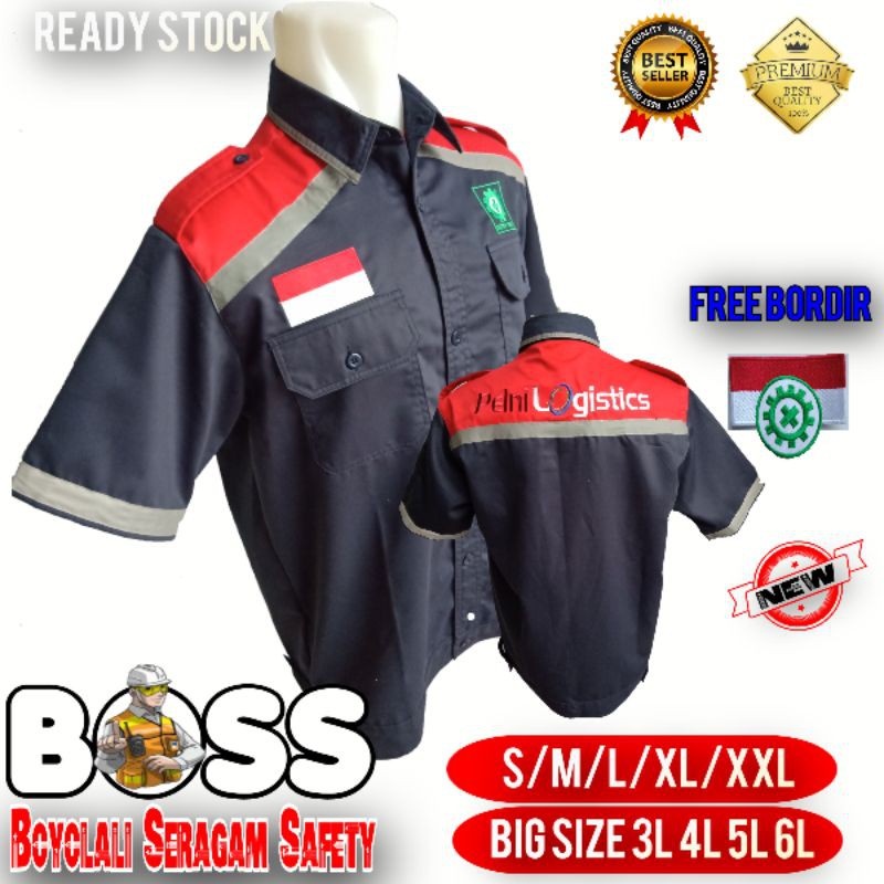 BAJU SERAGAM SAFETY PROYEK FREE BORDIR