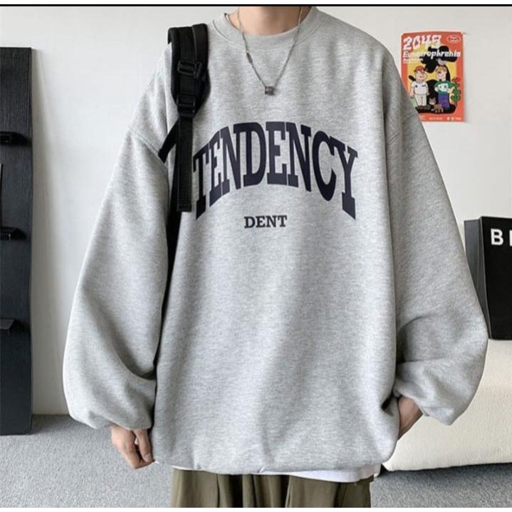 TENDENCY SWEATER SWITER SWETER OVERSIZE CREWNECK PRIA WANITA