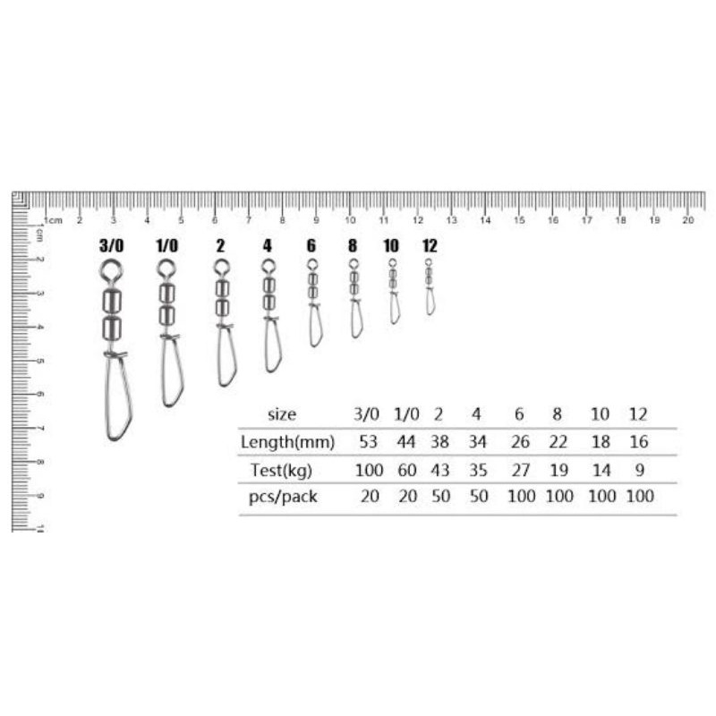 STELLA ROLLING SWIVEL With T-SHAPE SNAP