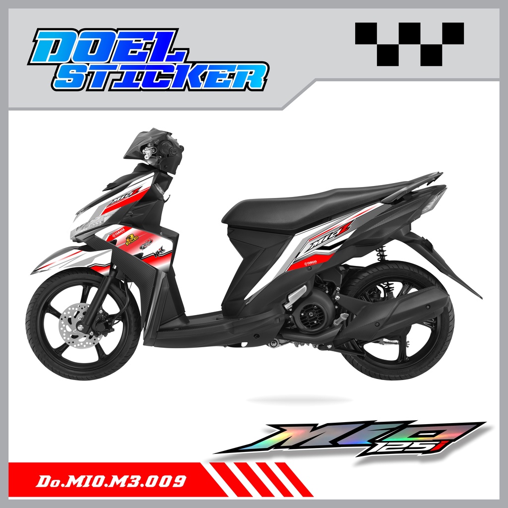 Sticker Striping Mio M3 , Mio Z , Mio 125 List Variasi Hologram pelangi,Crome Doel 009