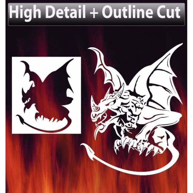 

Stencil airbrush motif dragon duble set