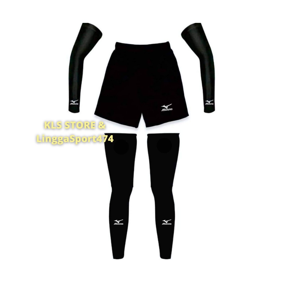 Manset Olahraga Full Set Paket Hemat Manset tangan, Manset Kaki, Celana Pendek 3 in 1 Jersey Volly-2
