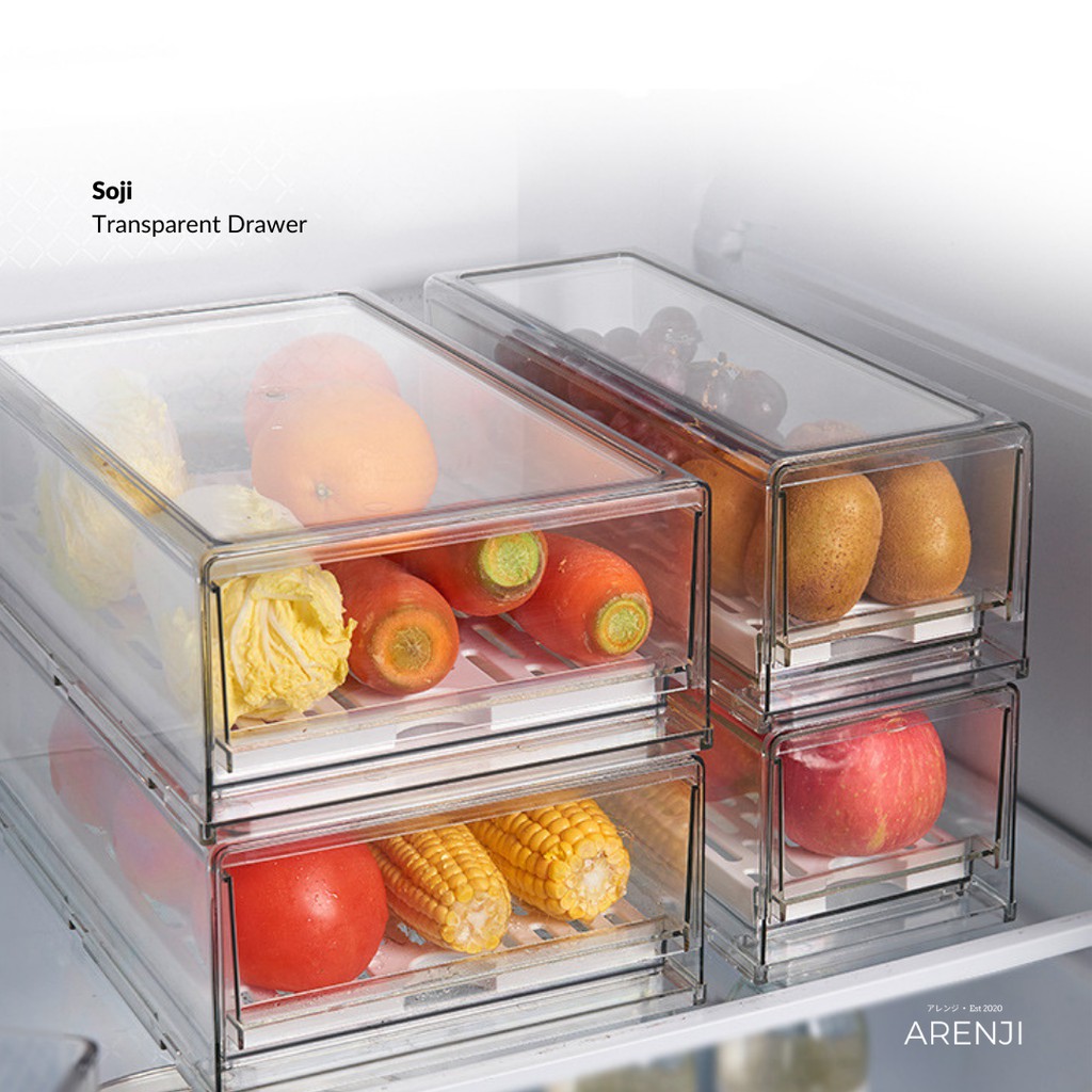 Soji Transparent Drawer - Storage Box Acrylic Organizer Multifungsi Aklirik