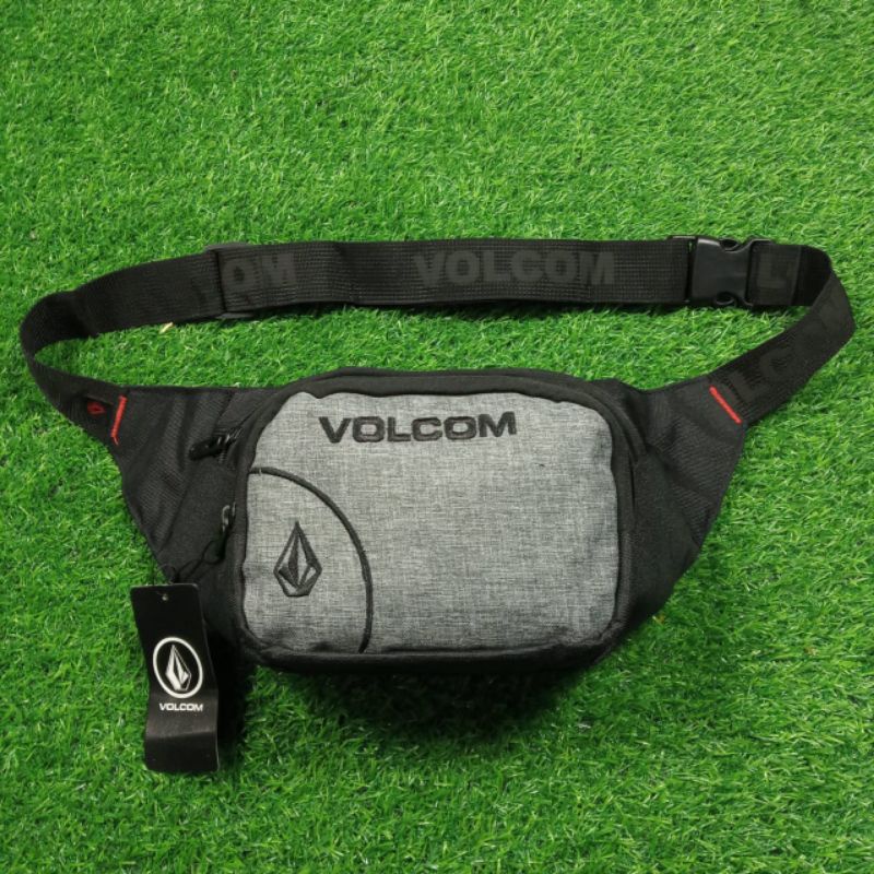 TAS SURFING/WAISTBAG/TAS SELEMPANG/SLEMPANG/WESBEG/TAS SEPEDA TERBARU VOLCOM LOGO PLAT BESI ORIGINAL