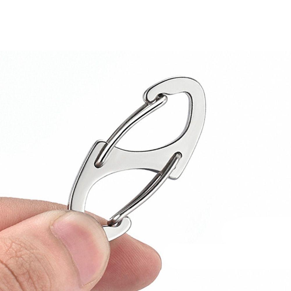 Nanas1per2 /2 /3 /5 /10pcs Carabiner Metal Mini Camping Hiking Outdoor EDC Alat Gantungan Kunci Ring