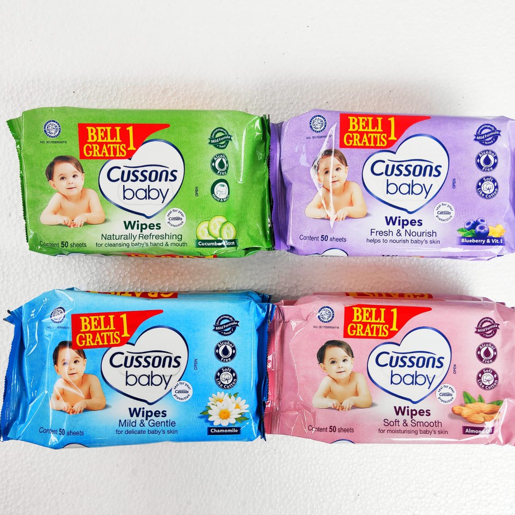 Tissue basah cussons baby, tissue basah cussons BELI 1 GRATIS 1, tissue basah