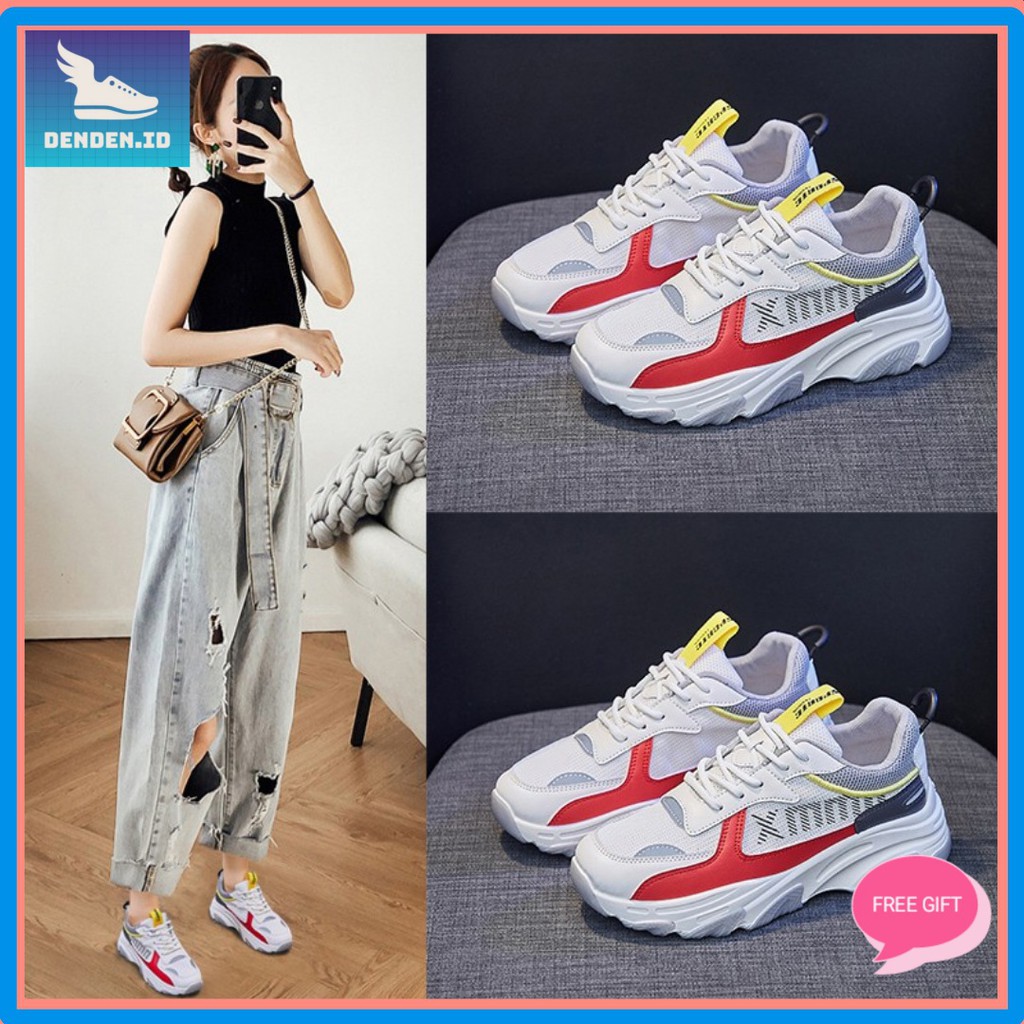 2.2 COD Sale [DENDEN.ID] Sepatu Sneakers Wanita Fashion Korea DD1028