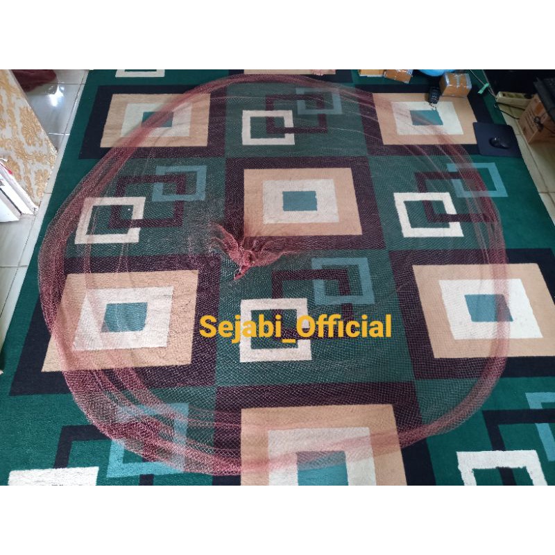 (Sejabi) Termurah Jala Lempar Ikan Setengah Jadi Ukuran 1 Inch ±2 Meter Bahan Benang PE/Nilon D3 Han
