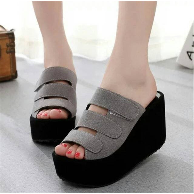 3301PL Wanita Keren Import Batam Wedgeswanita Sandalwedges Sepatuwedges Cewek Fash Sepatu Wedges Wa